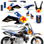 Honda CRF 50 2004-2015 Motocross Graphic Kit Red Star