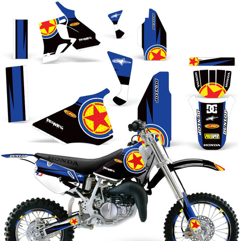 Honda CR 80 1996-2002 Motocross Graphic Kit Red Star
