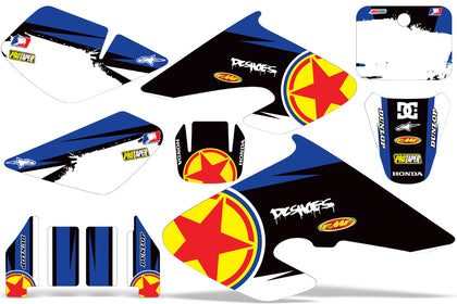 Honda XR 50 2000-2003 Motocross Graphic Kit Red Star