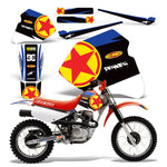 Honda XR 80 / XR 100 1985-2000 Motocross Graphic Kit Red Star