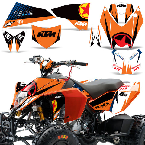 KTM 450/505/525 2008-2011 ATV Quad Graphic Kit - Red Star