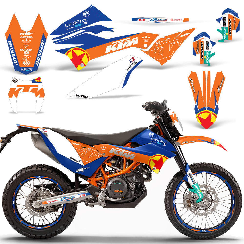 KTM Adventurer 690 Enduro/Enduro R 2012-2018 Bike Graphic Decal Kit ...