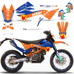 KTM Adventurer 690 Enduro/Enduro R 2012-2018 Bike Graphic Decal Kit - Red Star