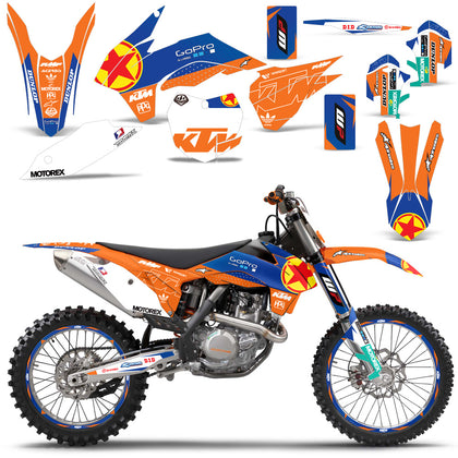 KTM C9 SX/SX-F/XC/XC-F 125-450 2013-2015 Bike Graphic Decal Kit - Red Star