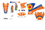 KTM C1 2001-2004, SX SXS 2001-2002, MXC 2003-2004, EXC 2003-2004 Bike Graphic Decal Kit - Red Star