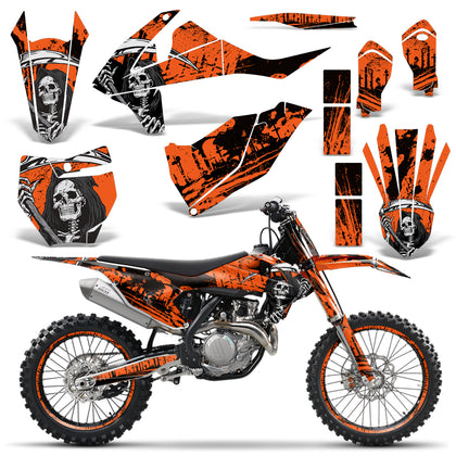 KTM C10 SX/SX-F/XC-F 125-450 2016-2018 Bike Graphic Decal Kit - Reaper V2