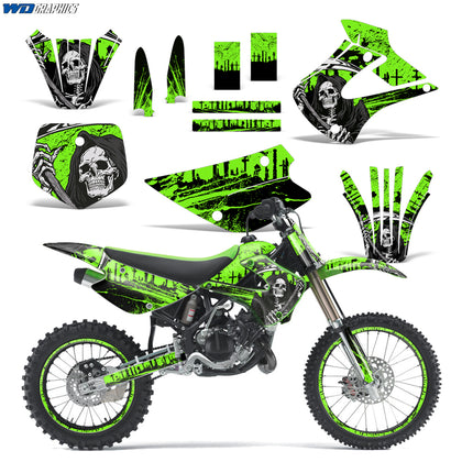Kawasaki KX 85/100 2001-2013 Motocross Graphic Kit Reaper V2