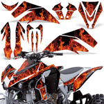 Kawasaki KFX 450 2008-2016 ATV Quad Graphic Kit - Flames