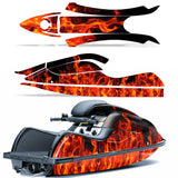Kawasaki 800 SX-R 2003-2012 Jet Ski Graphic Wrap Kit - Flames