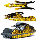 Kawasaki 800 SX-R 2003-2012 Jet Ski Graphic Wrap Kit - Flames