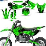 Kawasaki KLX 110 2002-2009 Motocross Graphic Kit Flames