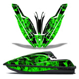 Kawasaki SX-R SXR JS1500 2017-2022 Jet Ski Graphic Wrap Kit - Flames