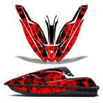 Kawasaki SX-R SXR JS1500 2017-2022 Jet Ski Graphic Wrap Kit - Flames