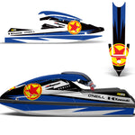 Kawasaki 750 SX SXR 1992-1998 Jet Ski Graphic Wrap Kit - Red Stars