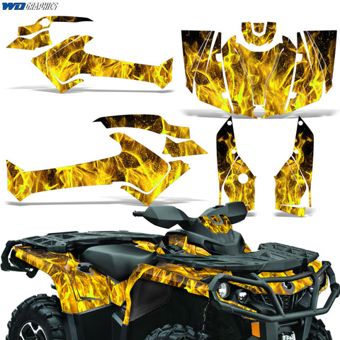 Can-Am Outlander 500/650/800/1000 XMR/XT XT-P DPS SST G2 2013-2022 Graphics Kit - Flames