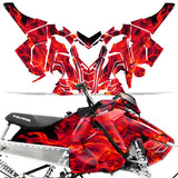 Polaris Axys Rush Pro S/Switchback Pro S/Switchback Adventure 2015+ Sled Snowmobile Wrap Graphic Kit - Flames
