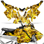 Polaris Axys Rush Pro S/Switchback Pro S/Switchback Adventure 2015+ Sled Snowmobile Wrap Graphic Kit - Flames