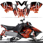 Polaris PRO-R, RMK, Rush, Switchback, Assault 2011-2016 Sled Snowmobile Wrap Graphic Kit - Flames