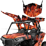 Polaris RZR XP 1000 2 Door 2013-2016 UTV Graphic Kit - Flames