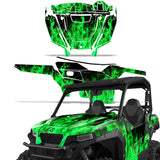 Polaris General XP 1000 Sport SXS 2 Door 2016+ Graphics Kit Flames