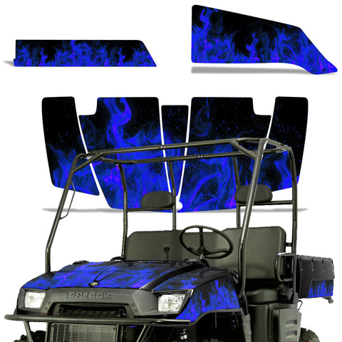 Polaris Ranger 500/700 SXS 2 Door 2004-2008 Graphics Kit Flames