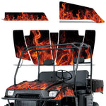 Polaris Ranger 500/700 SXS 2 Door 2004-2008 Graphics Kit Flames
