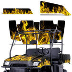 Polaris Ranger 500/700 SXS 2 Door 2004-2008 Graphics Kit Flames