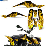 Polaris Scrambler, Trailblazer 1985-2009 ATV Quad Graphic Kit - Flames