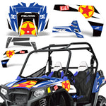 Polaris RZR S 800 2011-2014 UTV Graphic Kit - Red Stars
