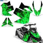 Ski Doo Rev XP 2008-2012 Sled Snowmobile Wrap Graphic Kit - Flames