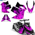 Ski Doo Rev XP 2008-2012 Sled Snowmobile Wrap Graphic Kit - Flames