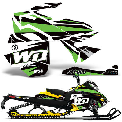 Ski Doo Rev XM Summit 2013-2016 Sled Snowmobile Wrap Graphic Kit - WD