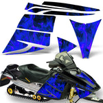 Ski Doo Rev 2003-2009 Sled Snowmobile Wrap Graphic Kit - Flames