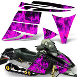 Ski Doo Rev 2003-2009 Sled Snowmobile Wrap Graphic Kit - Flames