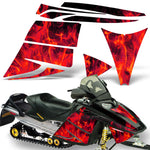 Ski Doo Rev 2003-2009 Sled Snowmobile Wrap Graphic Kit - Flames
