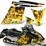 Ski Doo Rev 2003-2009 Sled Snowmobile Wrap Graphic Kit - Flames