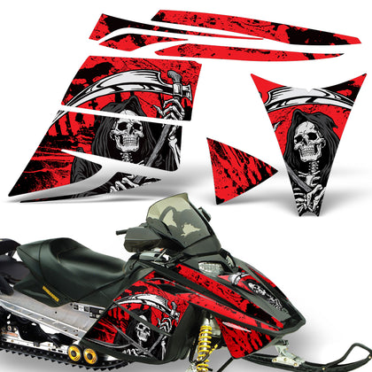 Ski Doo Rev 2003-2009 Sled Snowmobile Wrap Graphic Kit -Reaper V2