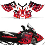 Ski Doo Rev XR/GSX/MXZ 2009-2015 Sled Snowmobile Wrap Graphic Kit - Flames