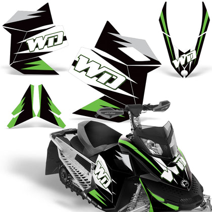 Ski Doo Rev XP 2008-2012 Sled Snowmobile Wrap Graphic Kit - WD
