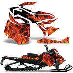 Ski Doo Rev XM Summit 2013-2016 Sled Snowmobile Wrap Graphic Kit - Flames
