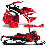 Ski Doo Rev XM Summit 2013-2016 Sled Snowmobile Wrap Graphic Kit - Flames