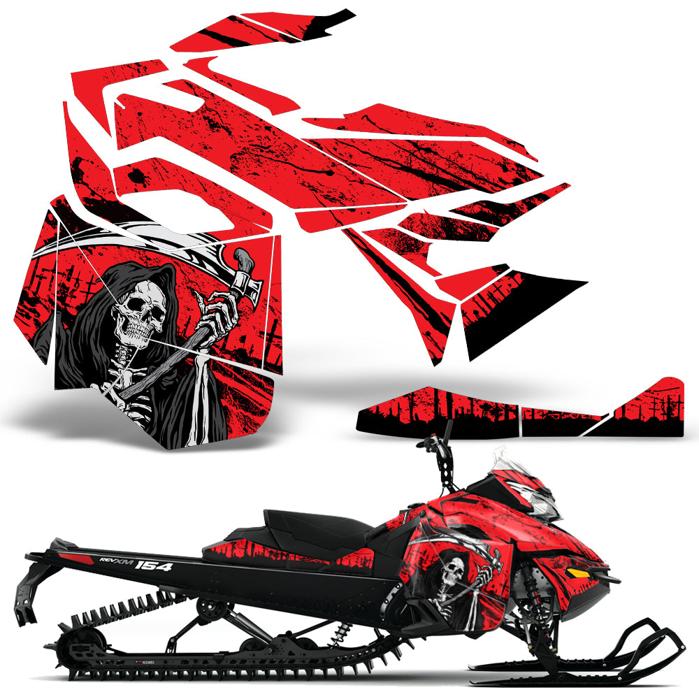 Sled Sticker Ski Doo Rev XM Summit 2013-2016 Sled Snowmobile Wrap Graphic Kit - Rea ...