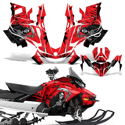 Ski Doo GEN 4 MXZ/Renegade/Summit 850 2017-2021 Sled Snowmobile Wrap Graphic Kit - Reaper V2