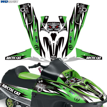 Arctic Cat 120 Sno Pro Sled Snowmobile Wrap Graphic Kit - Team Arctic