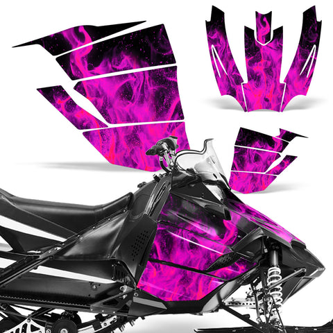 Arctic Cat Sno Pro Race 500/600 Sled Snowmobile Wrap Graphic Kit - Flames