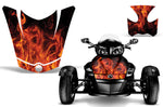 Can Am BRP Spyder 2008-2011 Hood & Fender Roadster Graphic Kit - Flames