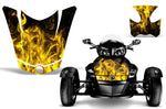 Can Am BRP Spyder 2008-2011 Hood & Fender Roadster Graphic Kit - Flames
