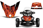 Can Am BRP (RTS) Spyder 2010-2011 Roadster Hood Graphic Kit - Flames