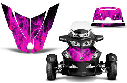 Can Am BRP (RTS) Spyder 2010-2011 Roadster Hood Graphic Kit - Flames