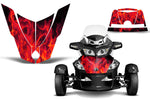 Can Am BRP (RTS) Spyder 2010-2011 Roadster Hood Graphic Kit - Flames